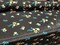 1 Yard Orange Blue Floral Embroidered Black Mesh Lace for Gowns Dresses Decor 50/54 Inch